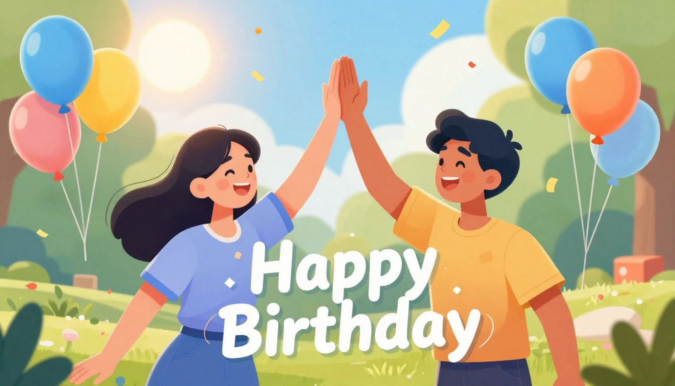 A vibrant digital art illustration representing friendship a...