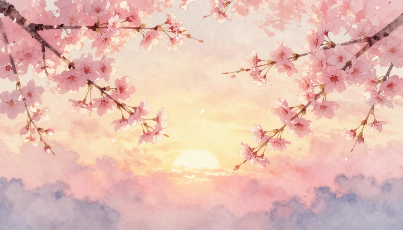 A dreamy and ethereal watercolor painting of two delicate ch...