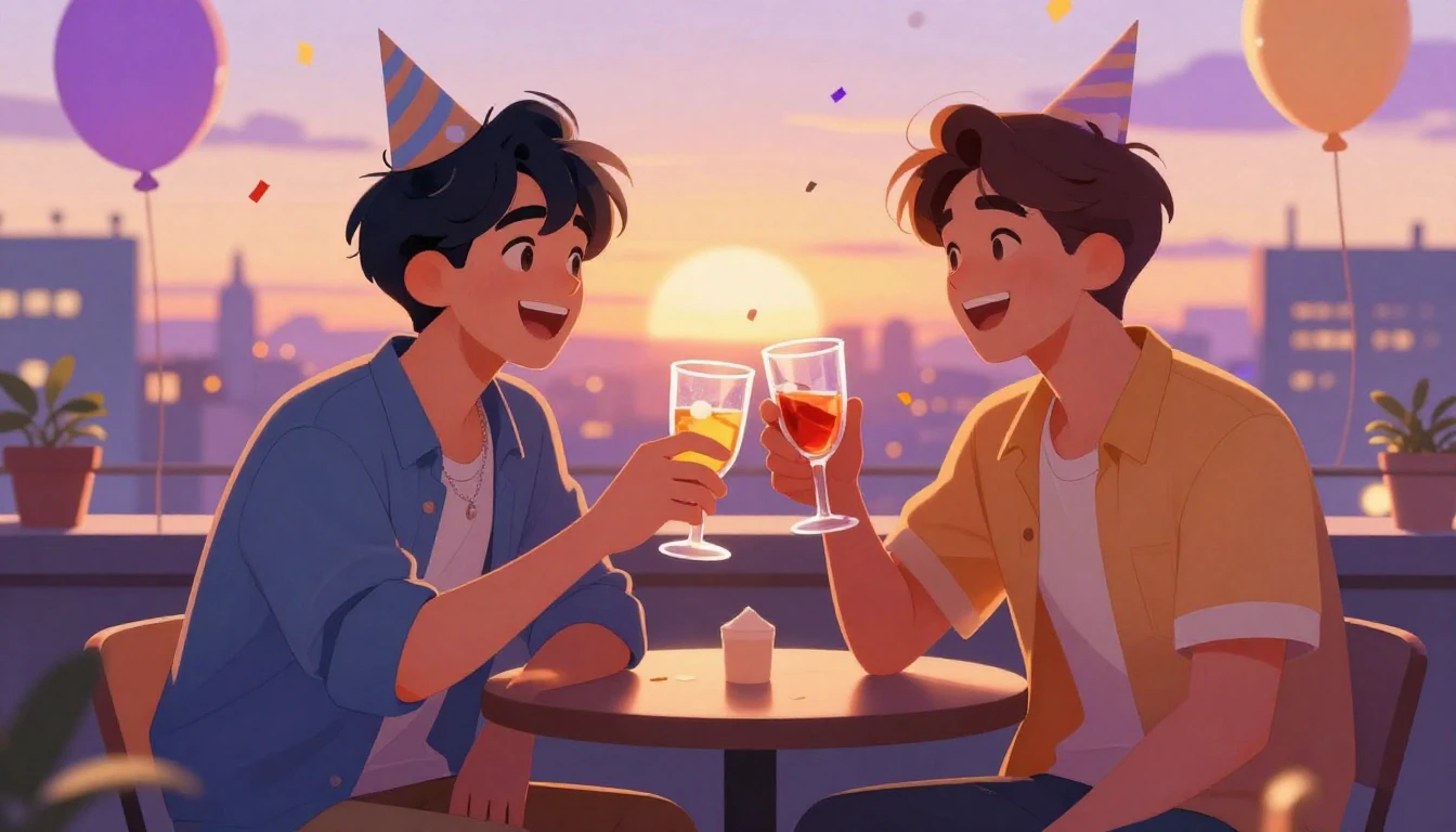 A vibrant and cheerful digital art illustration depicting a ...