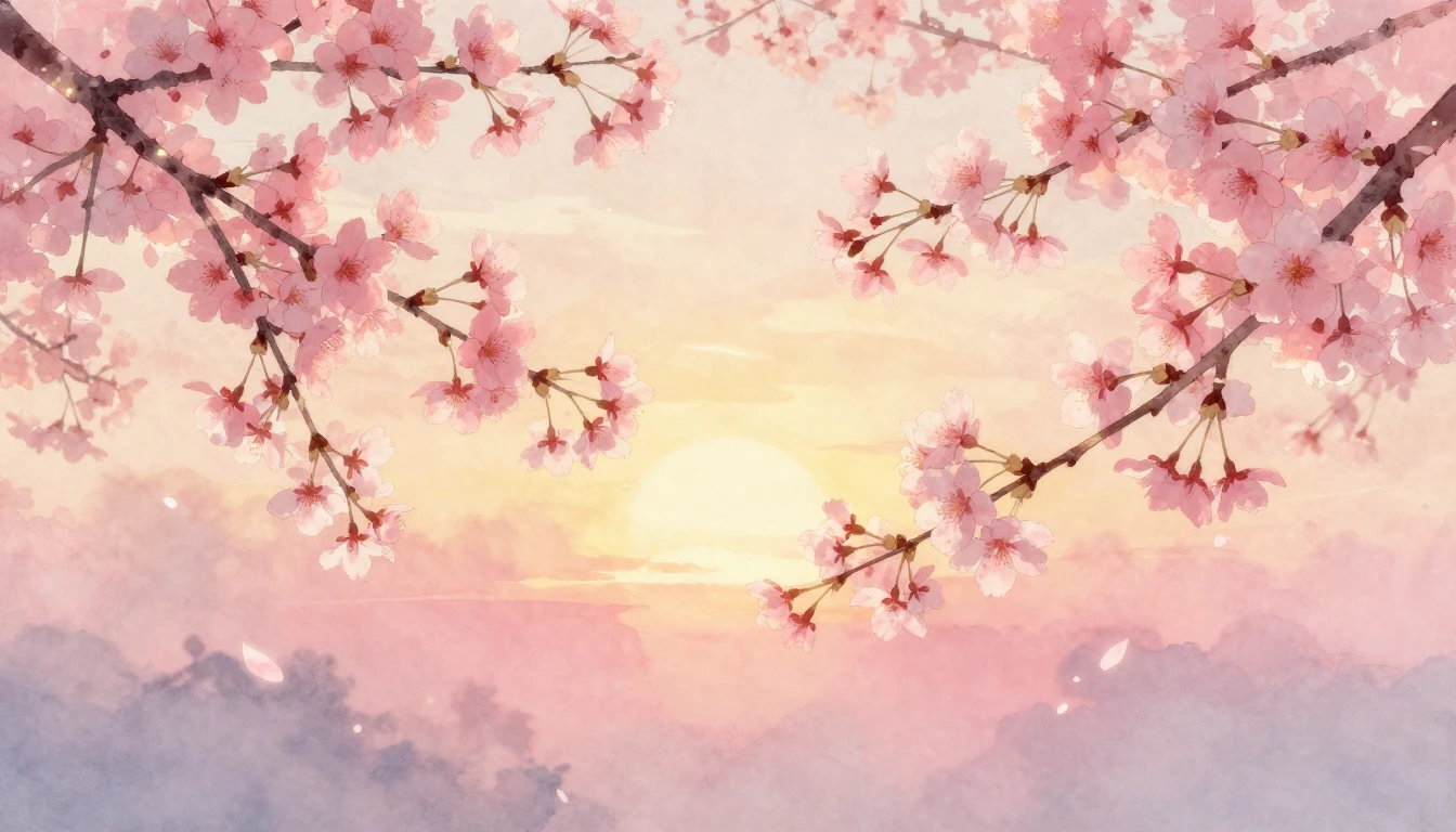 A dreamy and ethereal watercolor painting of two delicate ch...