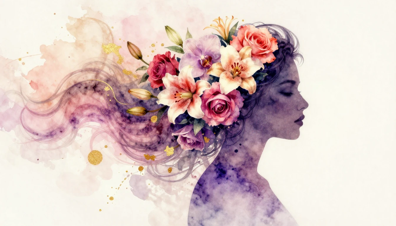 A beautiful artistic watercolor painting depicting the silho...