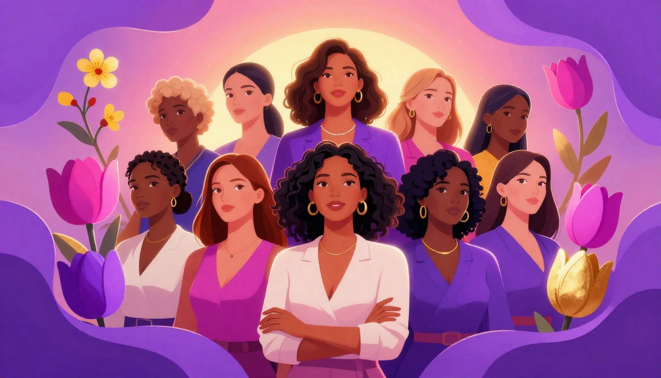 A vibrant digital art composition celebrating International ...