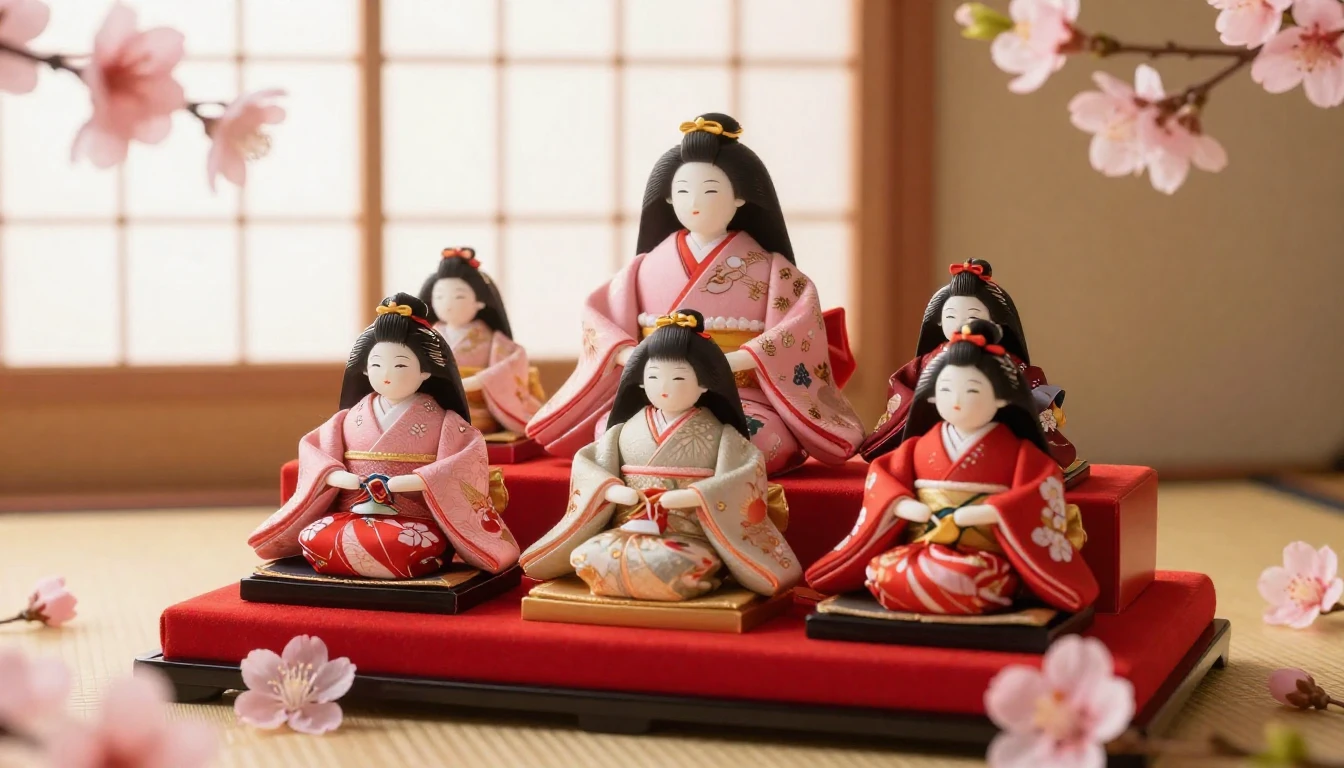 A beautiful and serene scene featuring traditional Japanese ...