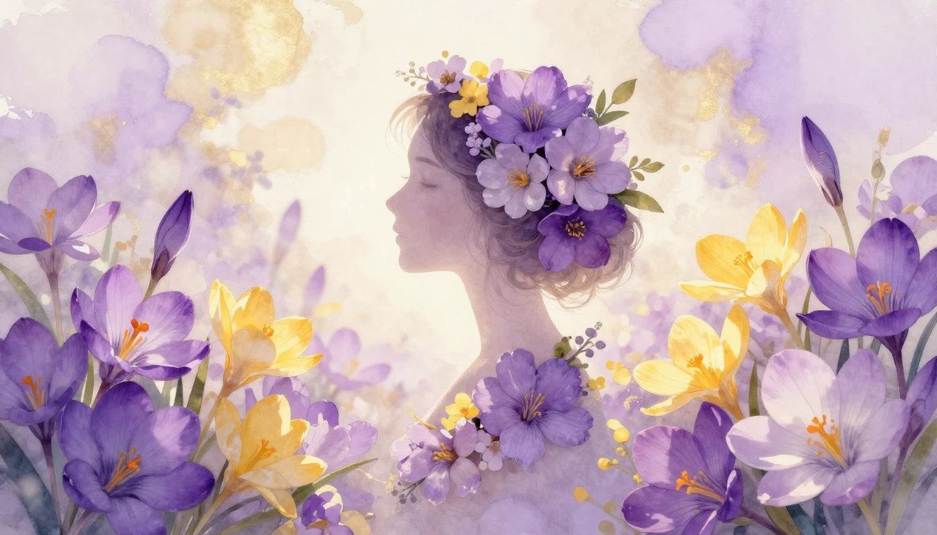 A beautiful and symbolic composition featuring a blooming ga...