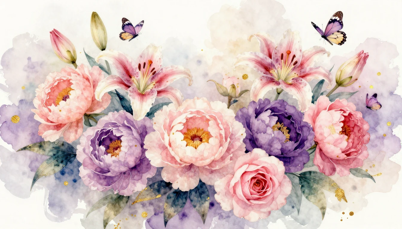 A vibrant and artistic watercolor painting celebrating femin...
