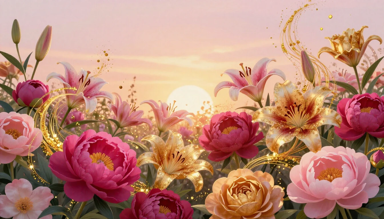 A vibrant and artistic composition celebrating femininity an...