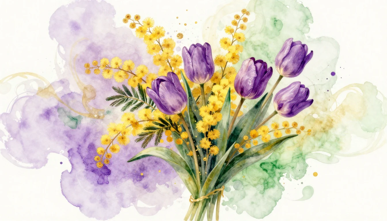 A vibrant watercolor painting representing the spirit of Int...