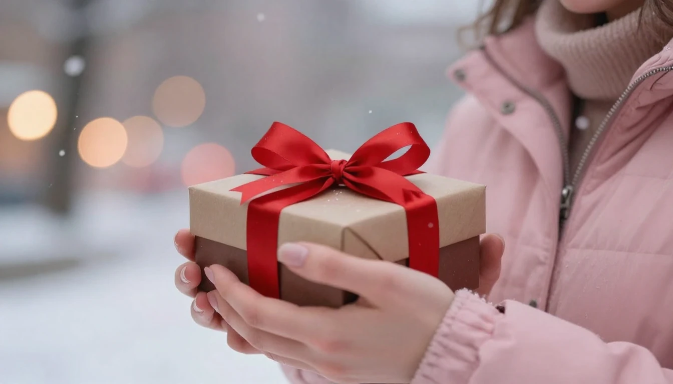 A warm and romantic Valentine's Day scene, close-up of a pai...