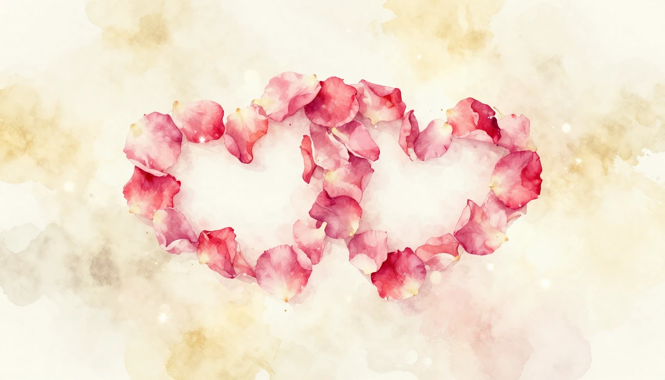 A delicate watercolor painting of two intertwined hearts mad...