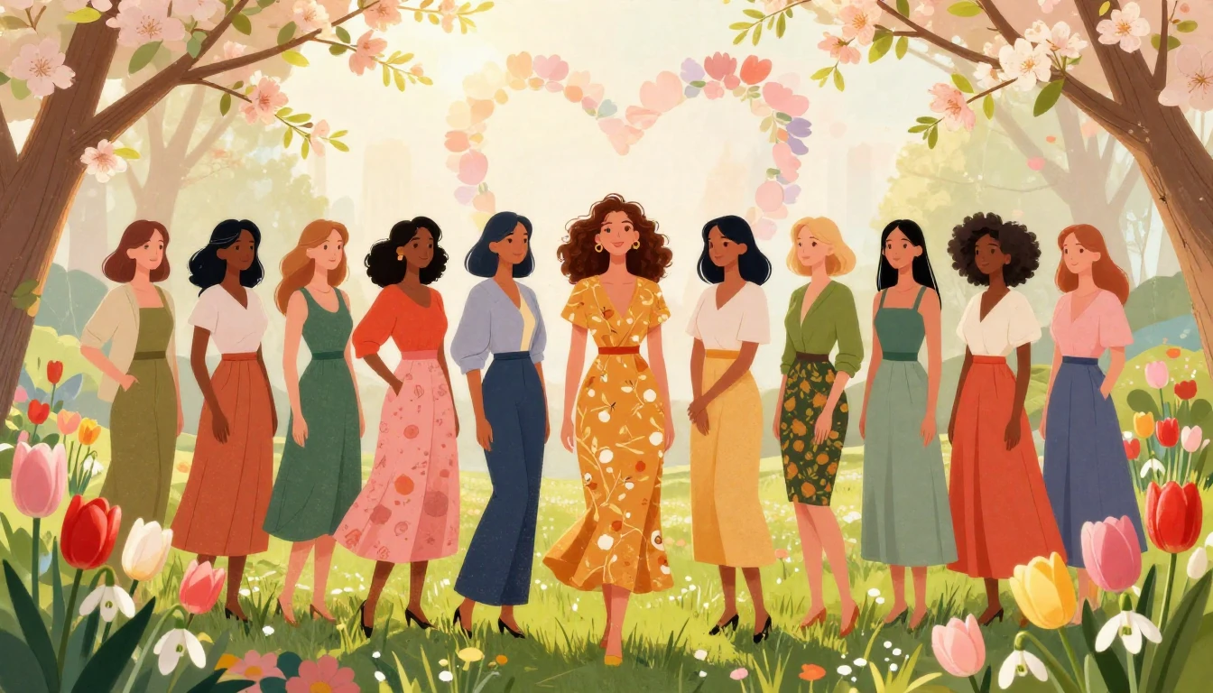 A vibrant and celebratory concept art for International Wome...