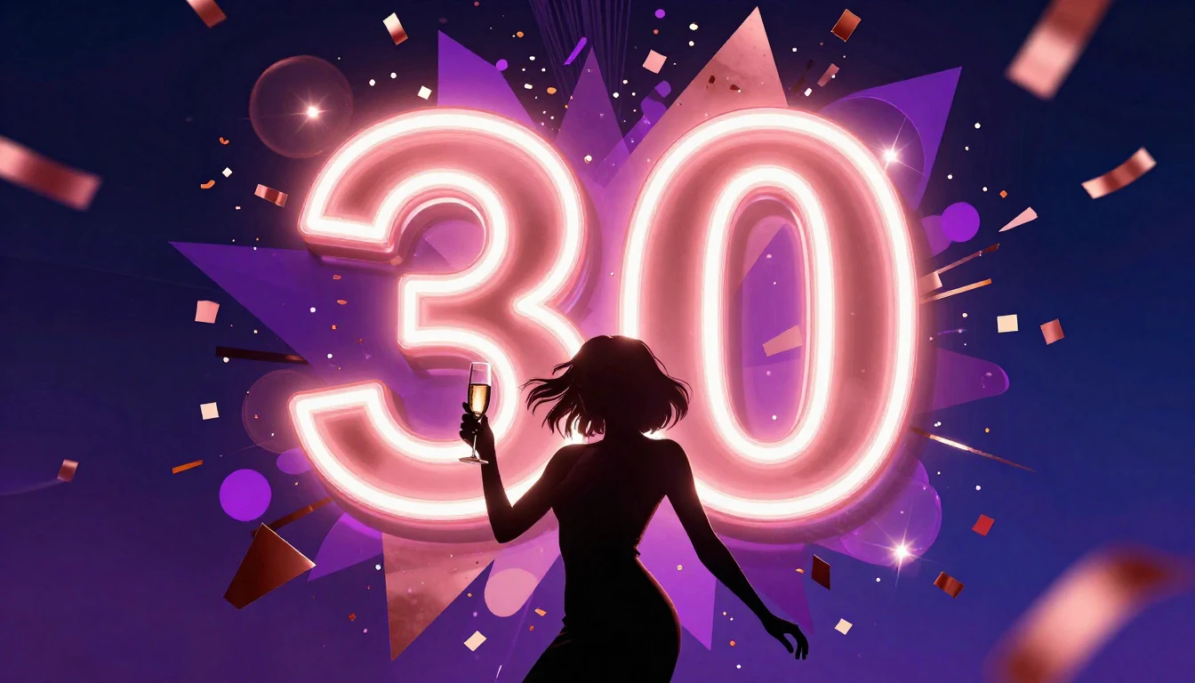 A vibrant and celebratory album cover design featuring a lar...