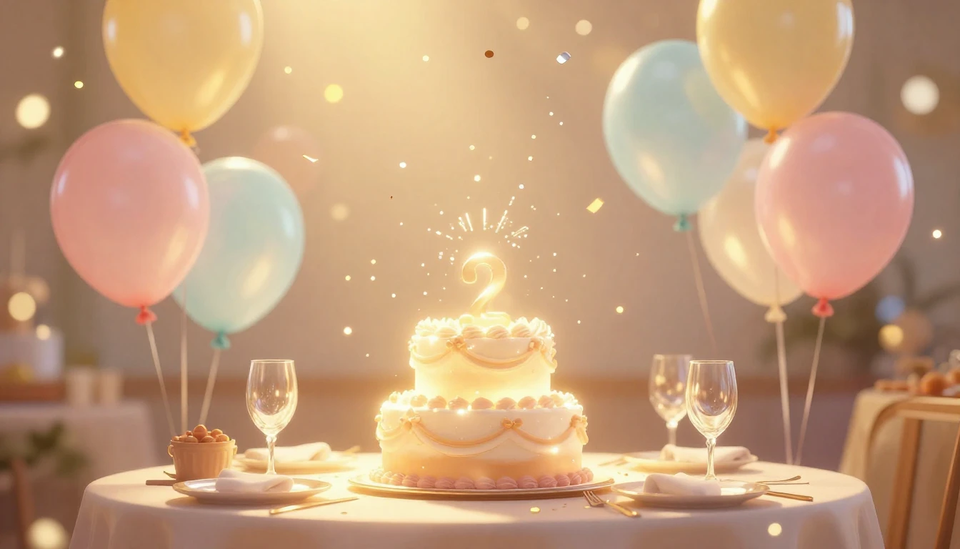 A vibrant and festive scene celebrating a special occasion. ...