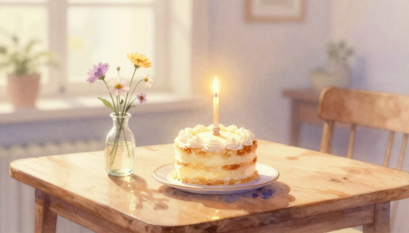 A beautiful watercolor painting of a cozy room filled with s...