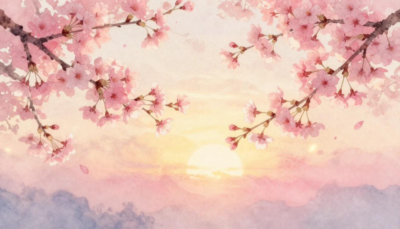 A dreamy and ethereal watercolor painting of two delicate ch...