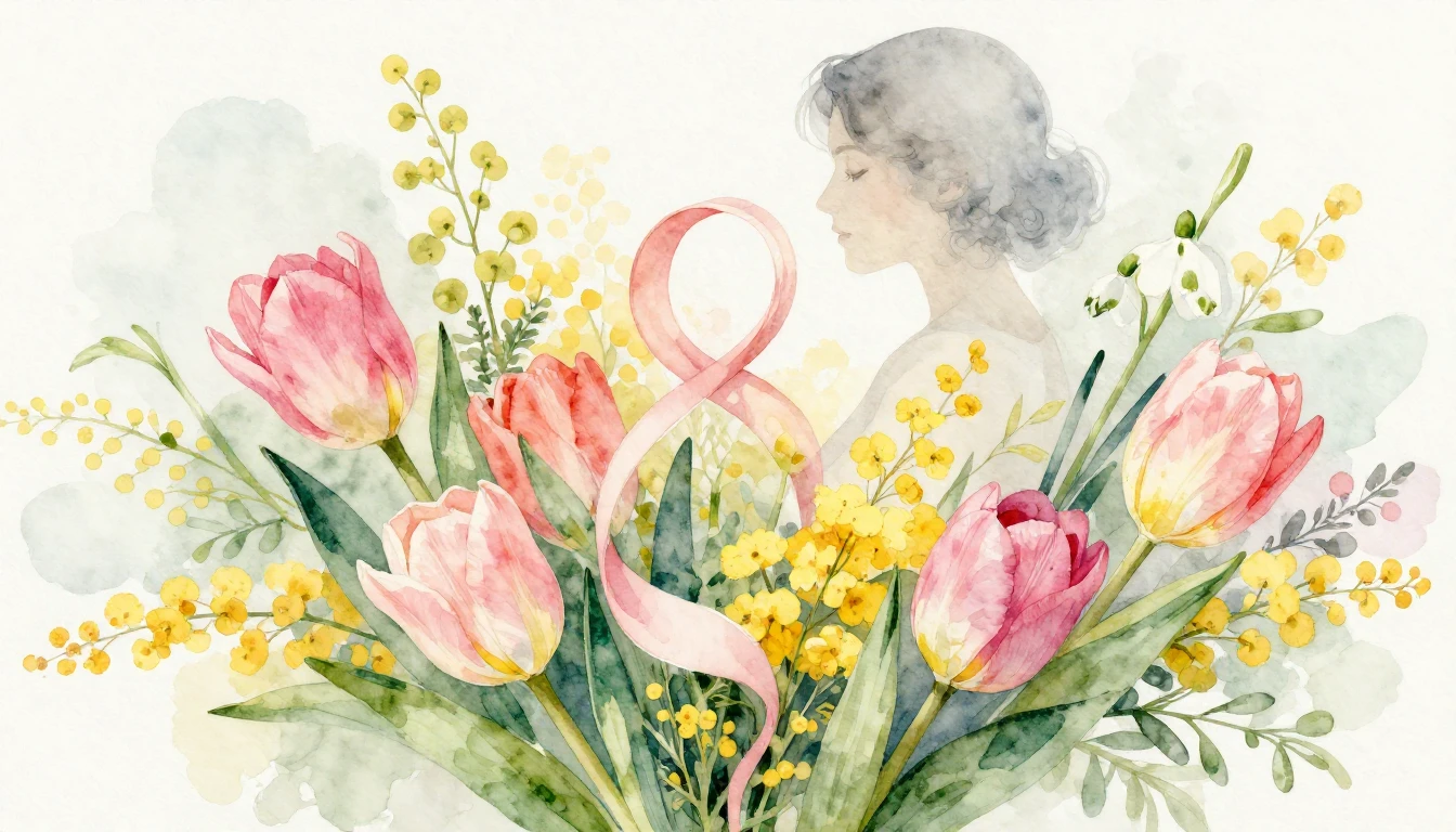 A beautiful, artistic watercolor painting celebrating Intern...