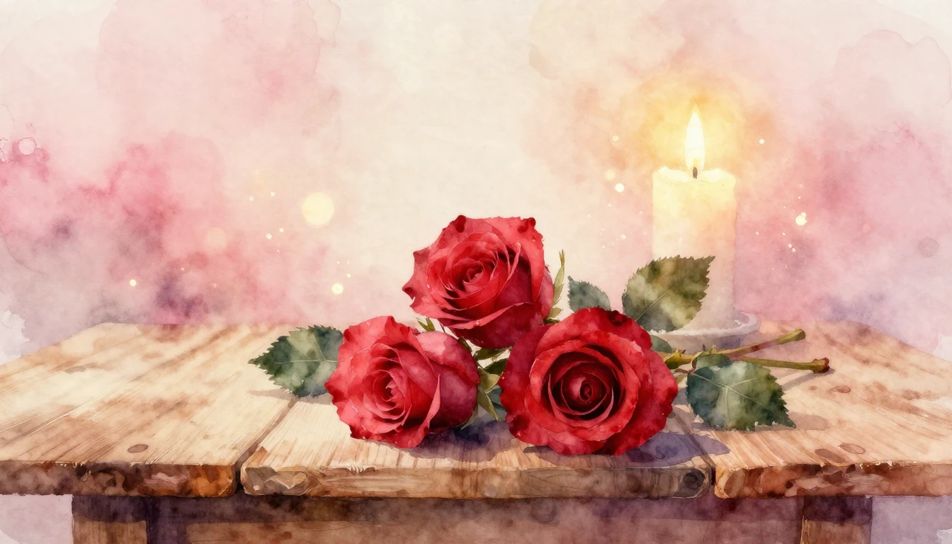 A soft and ethereal watercolor painting depicting two delica...