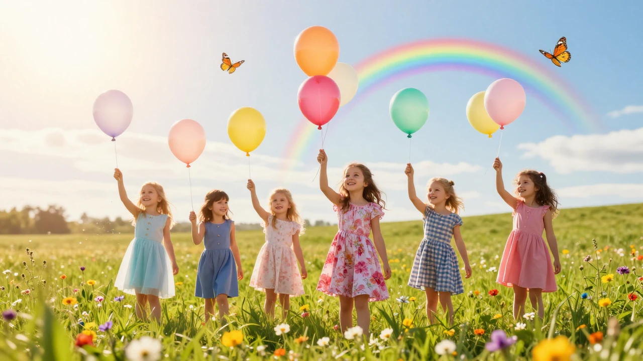 A heartwarming and vibrant scene featuring a group of joyful...