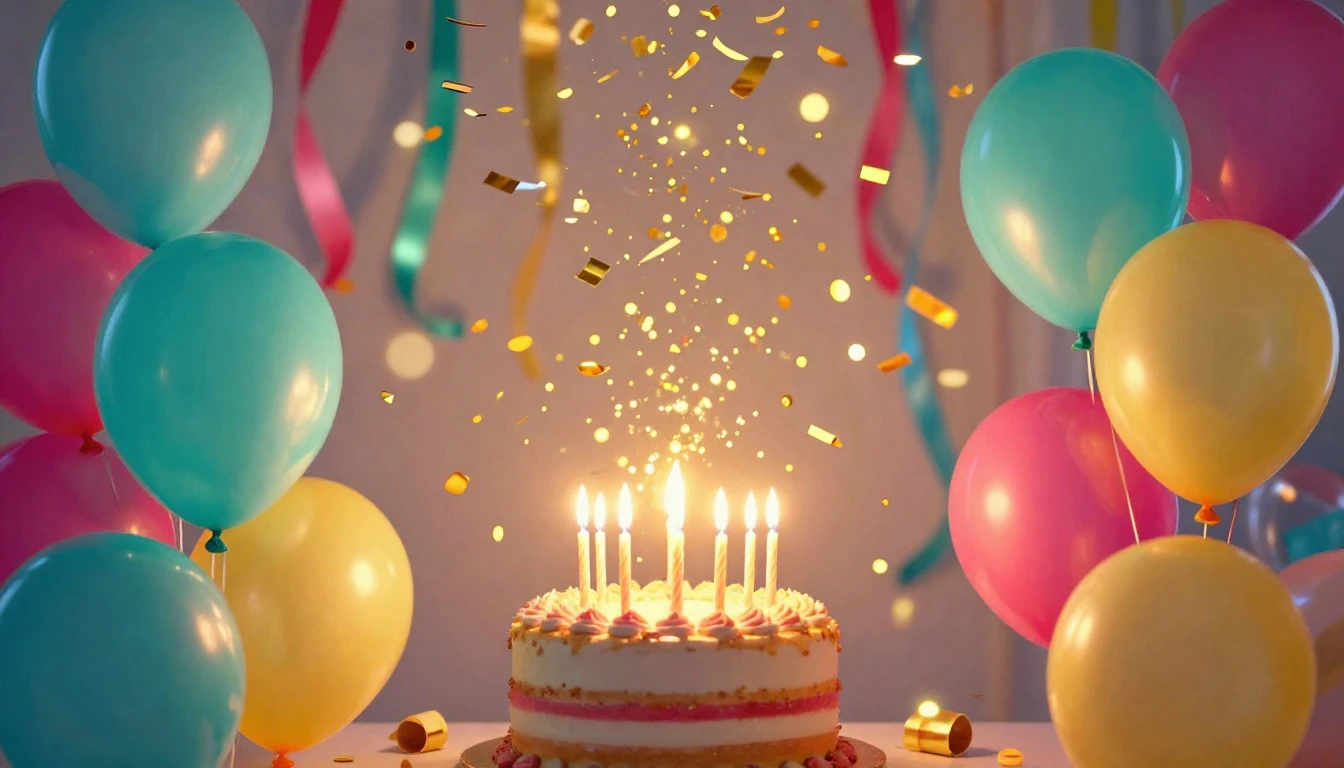 A vibrant and festive scene celebrating a special occasion. ...