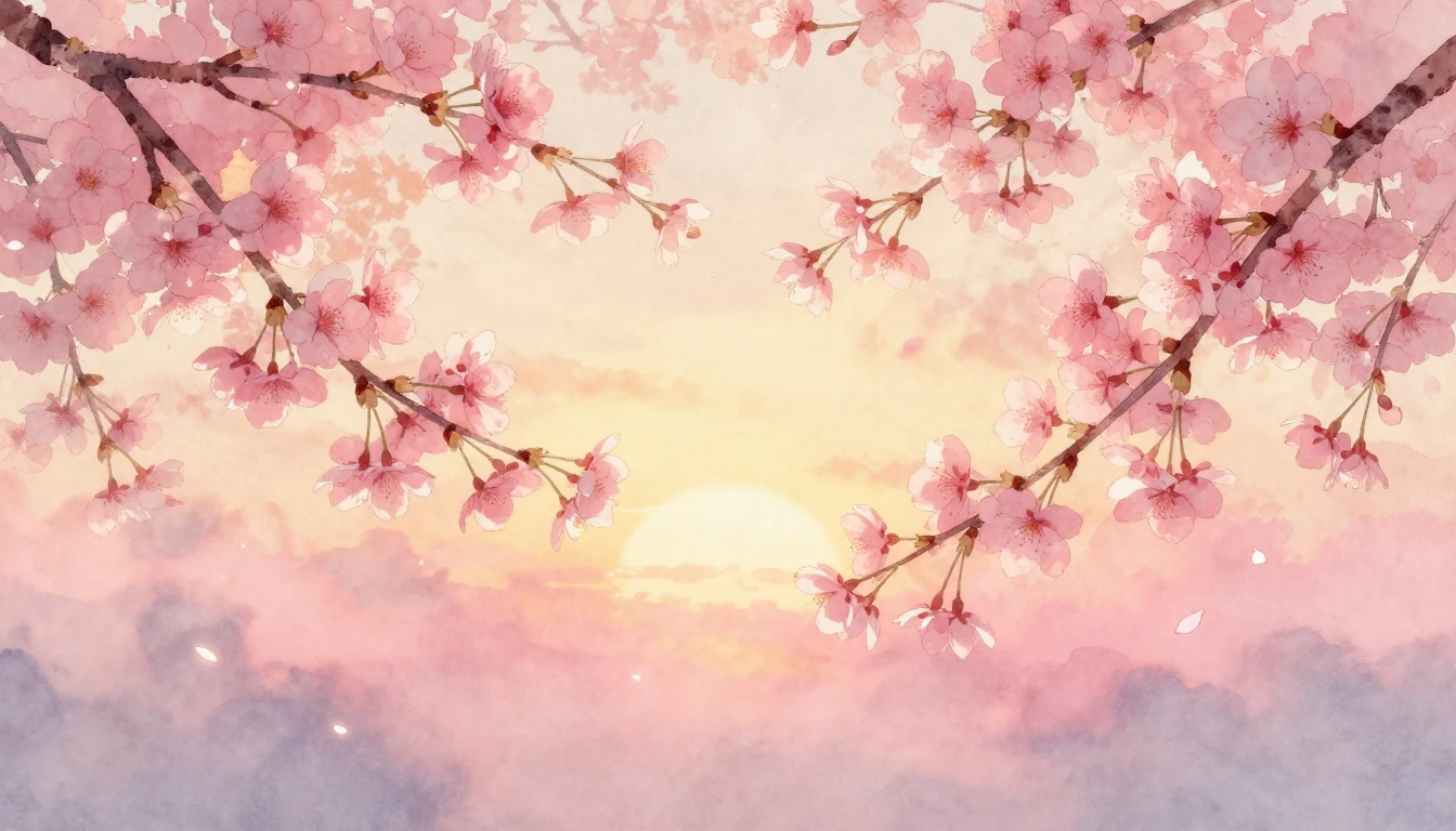 A dreamy and ethereal watercolor painting of two delicate ch...