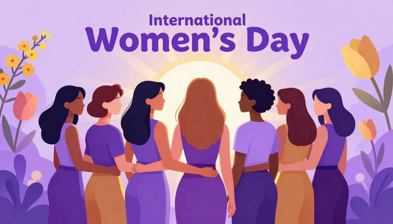 A vibrant digital art illustration celebrating International...