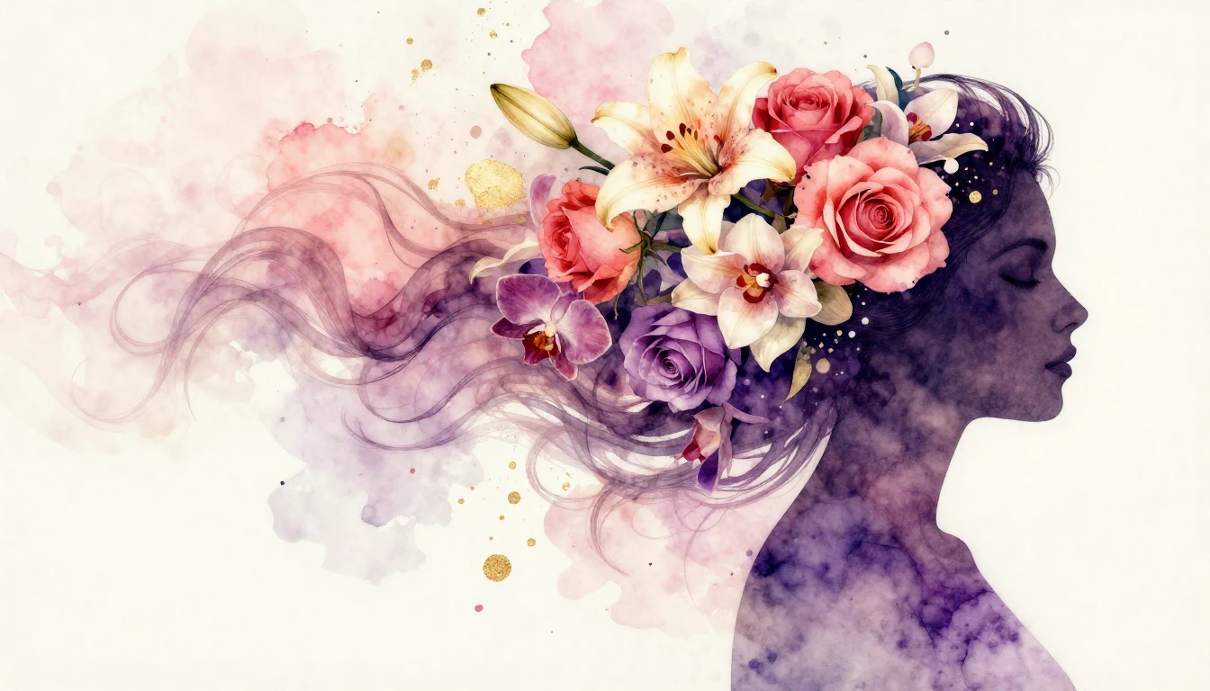 A beautiful artistic watercolor painting depicting the silho...