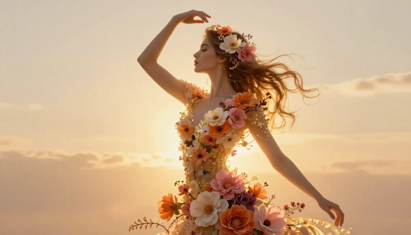 A beautiful abstract representation of a woman's silhouette ...