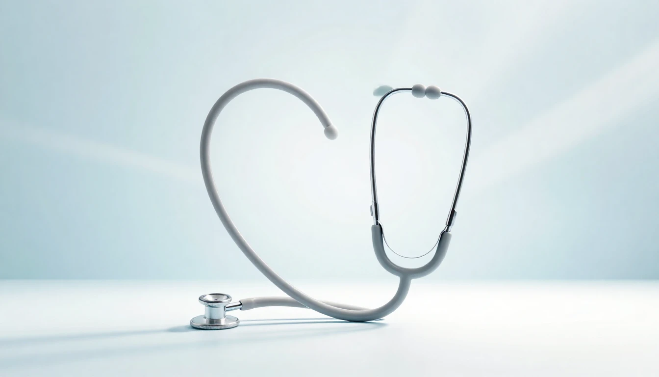 A clean and elegant minimalist composition representing medi...