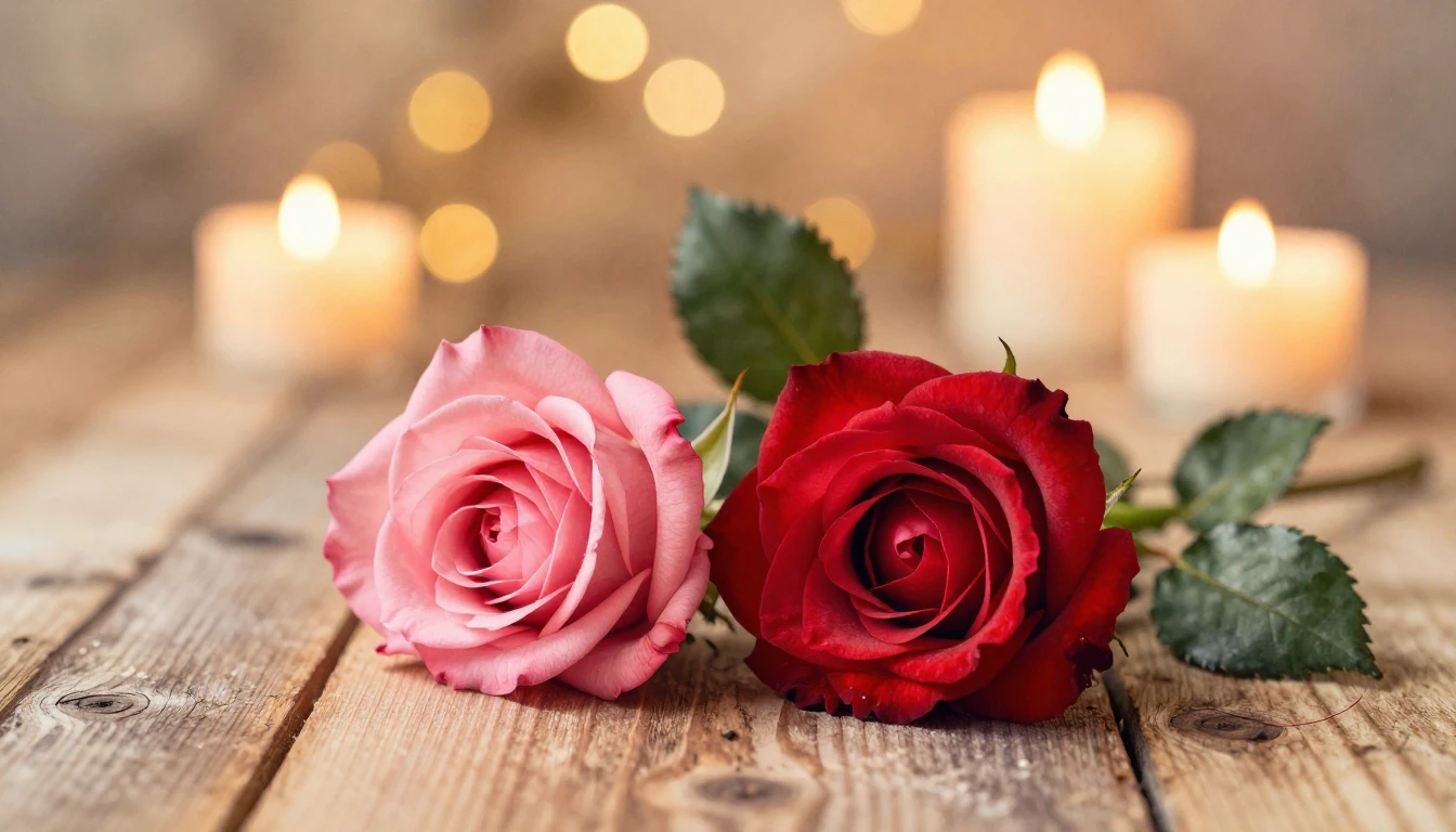 A beautiful watercolor illustration of a cozy romantic setti...