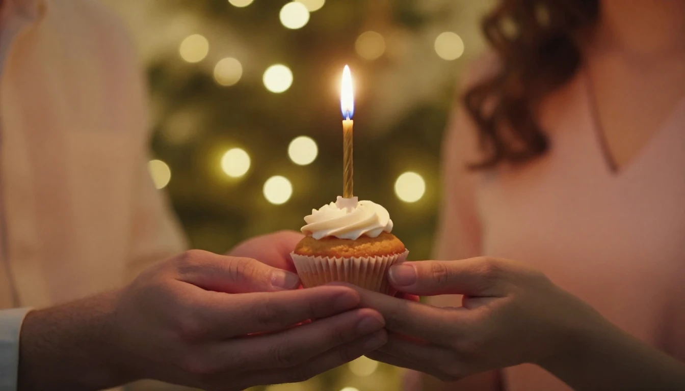 A romantic and warm close-up scene of a couple's hands holdi...