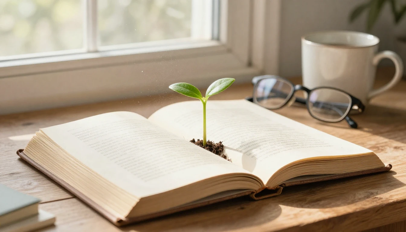 A beautiful watercolor painting showing an open old book on ...