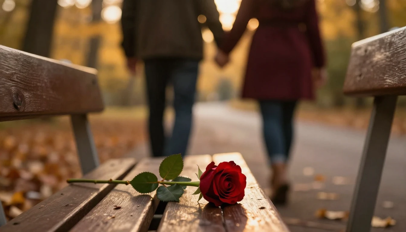 A highly detailed cinematic shot of a romantic couple holdin...