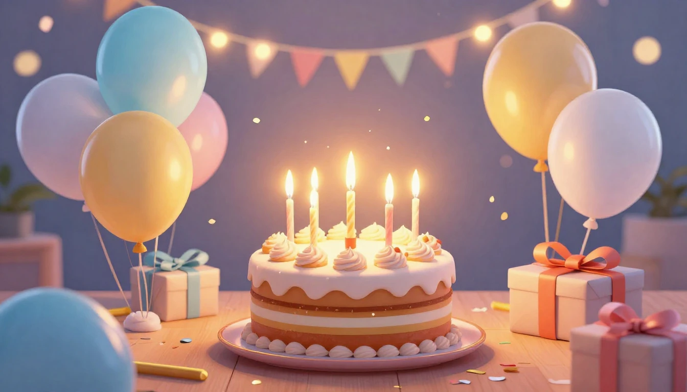 A vibrant and festive digital art illustration representing ...