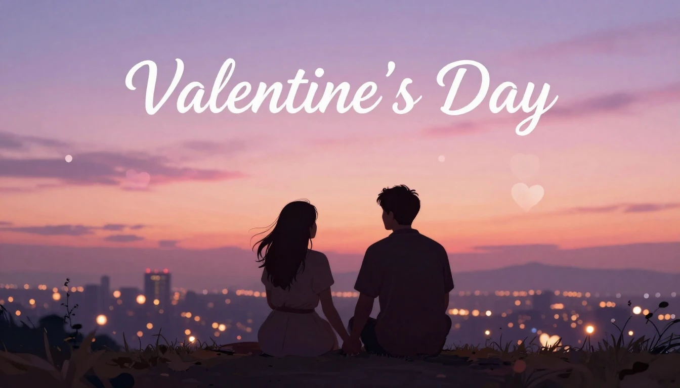 A romantic and magical illustration for a Valentine's Day so...