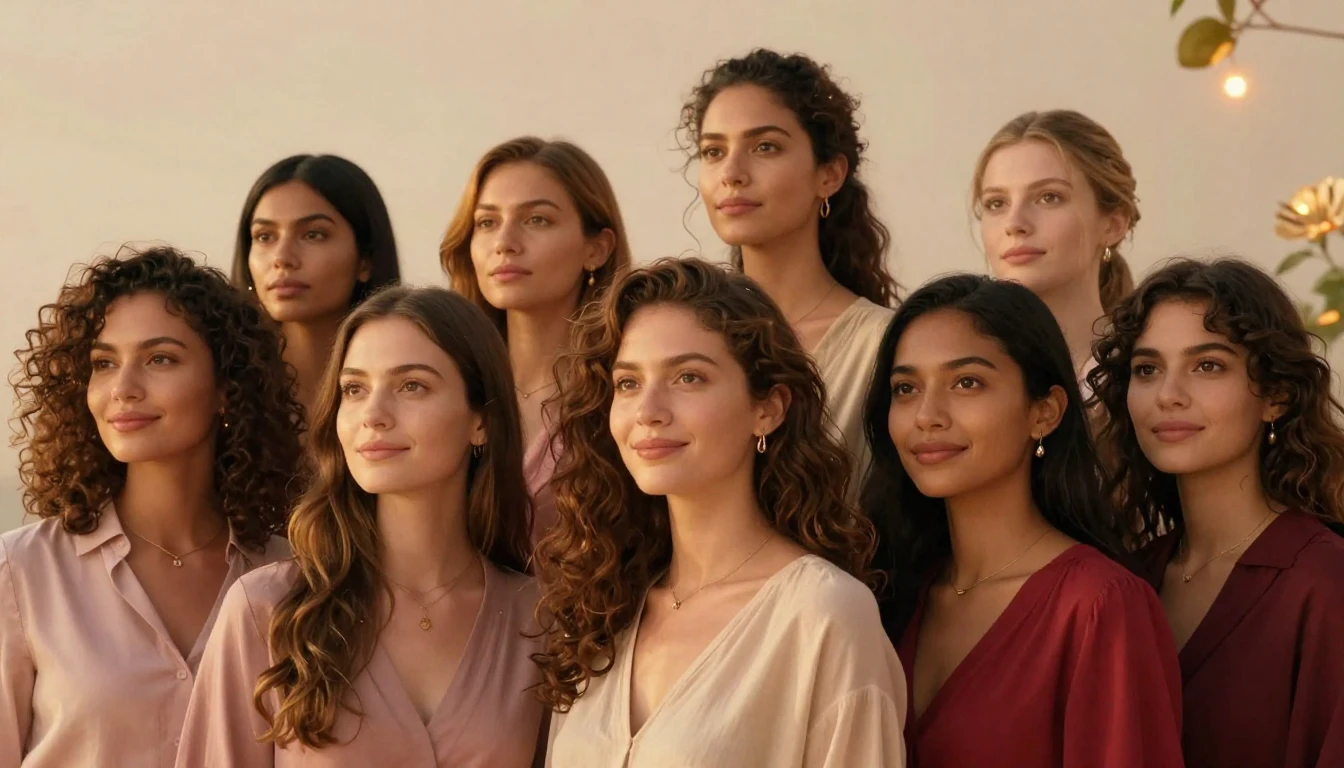 A breathtaking and inspiring portrait of diverse women stand...