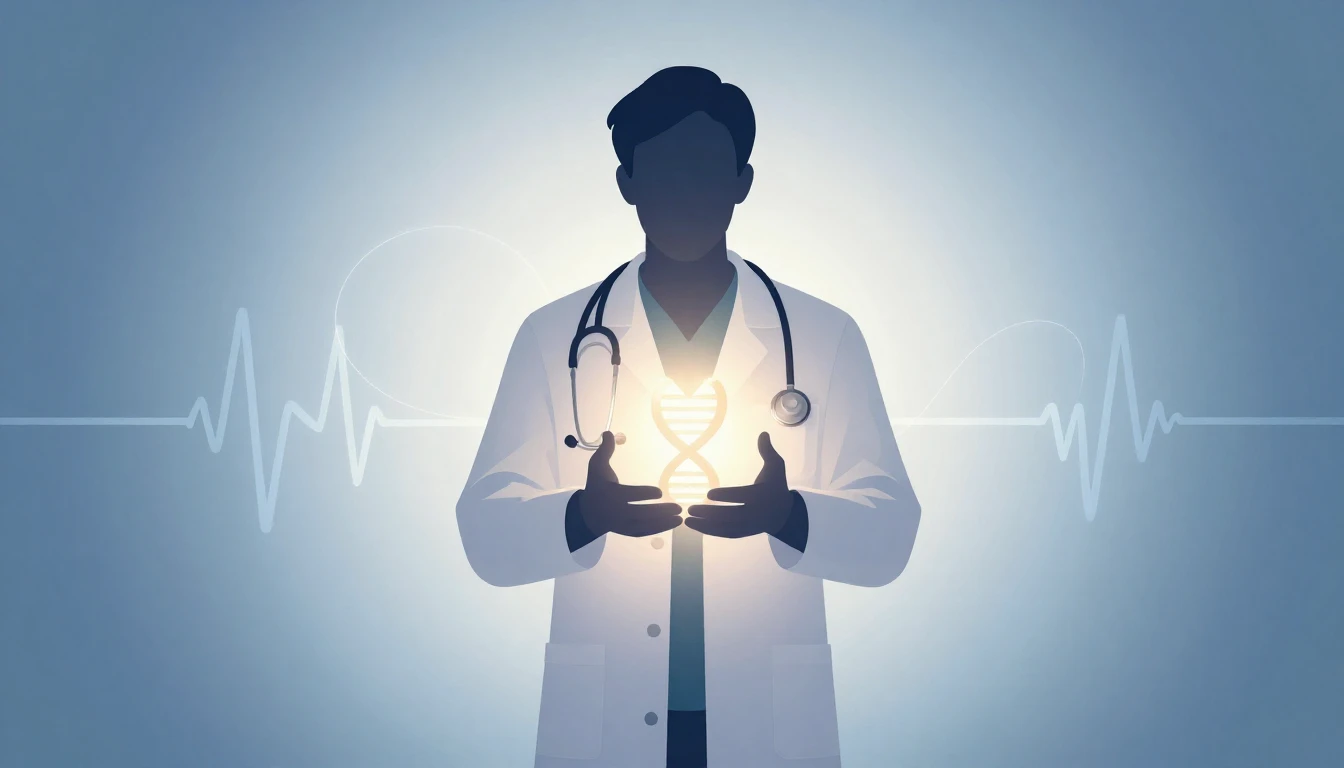 A heartwarming digital art illustration celebrating medical ...