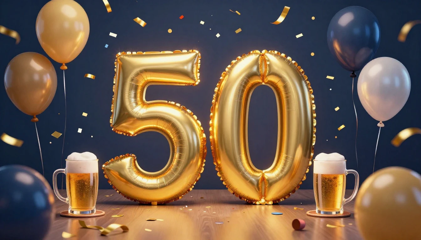 A joyful and festive birthday celebration scene honoring a 5...