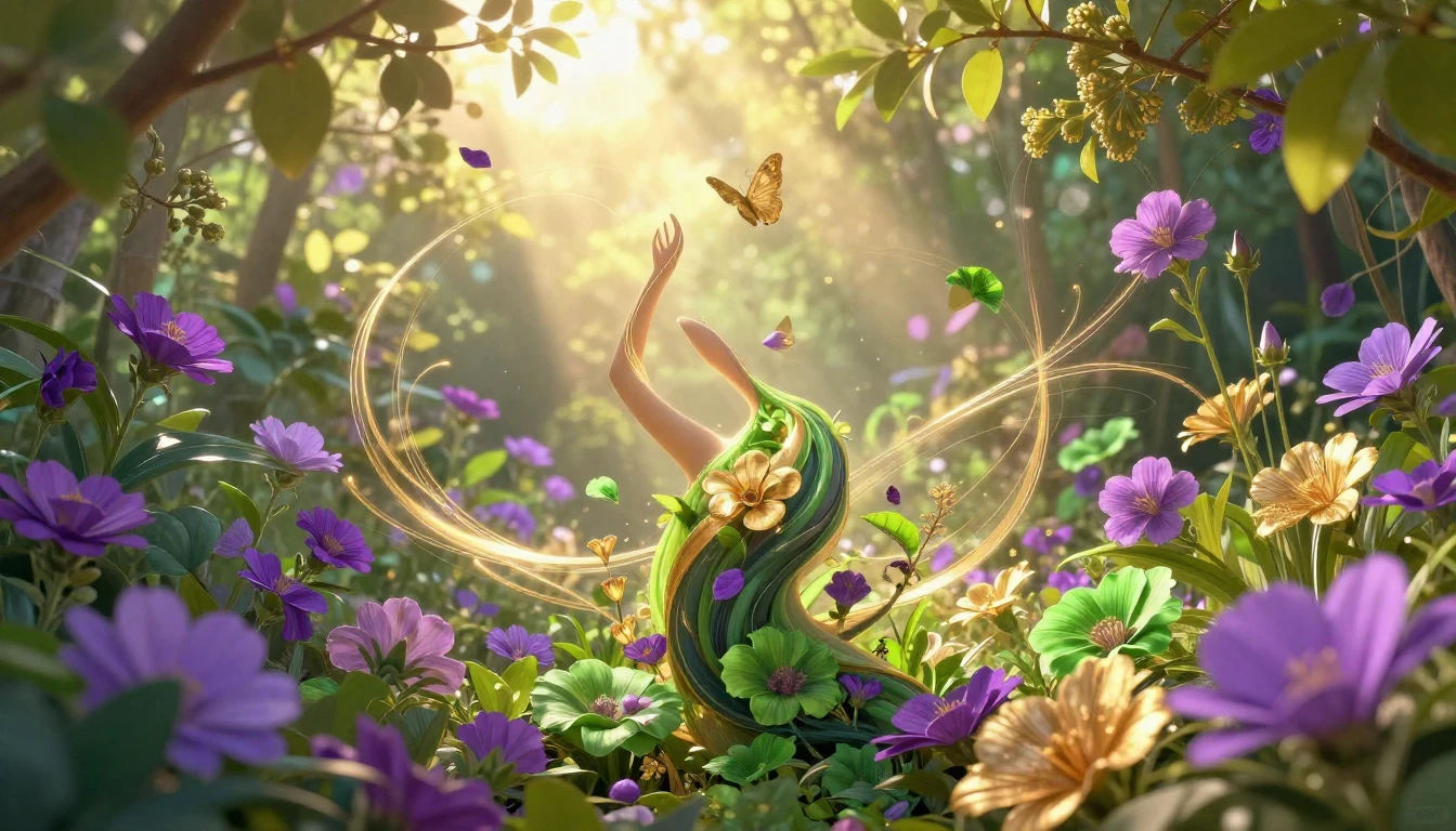 A vibrant and inspiring digital art piece celebrating femini...