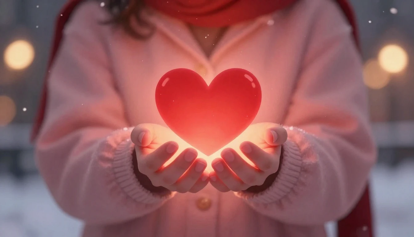 A romantic and dreamy illustration focusing on a pair of han...