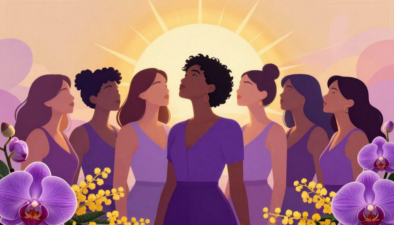 A vibrant and empowering digital art illustration celebratin...