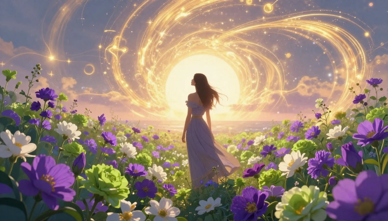 A vibrant and symbolic composition celebrating womanhood. A ...