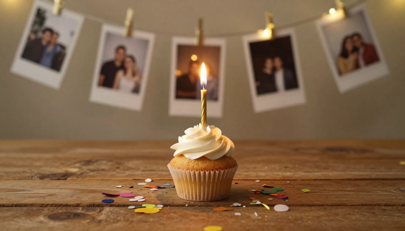 A heartwarming and nostalgic scene featuring a rustic wooden...