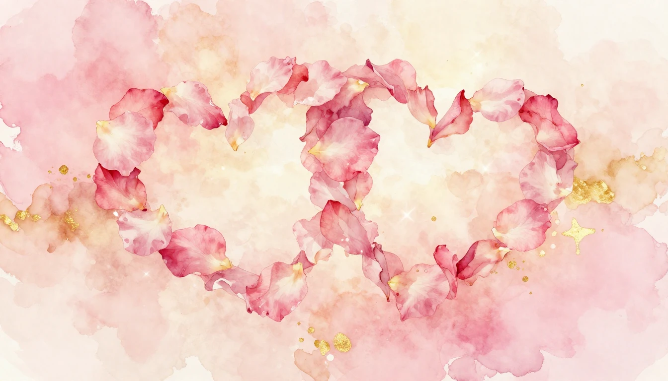 A soft and ethereal watercolor painting of two intertwined h...