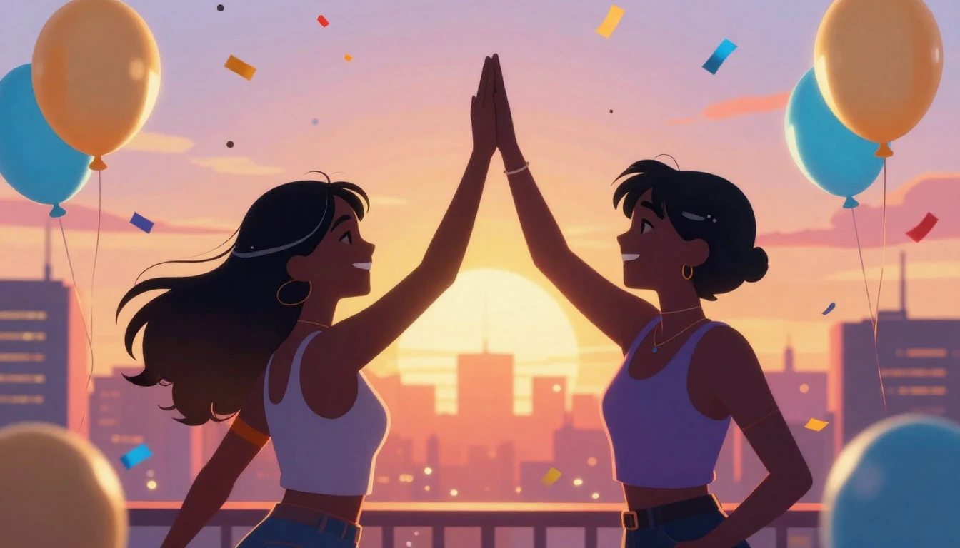 A vibrant and colorful digital art illustration depicting a ...