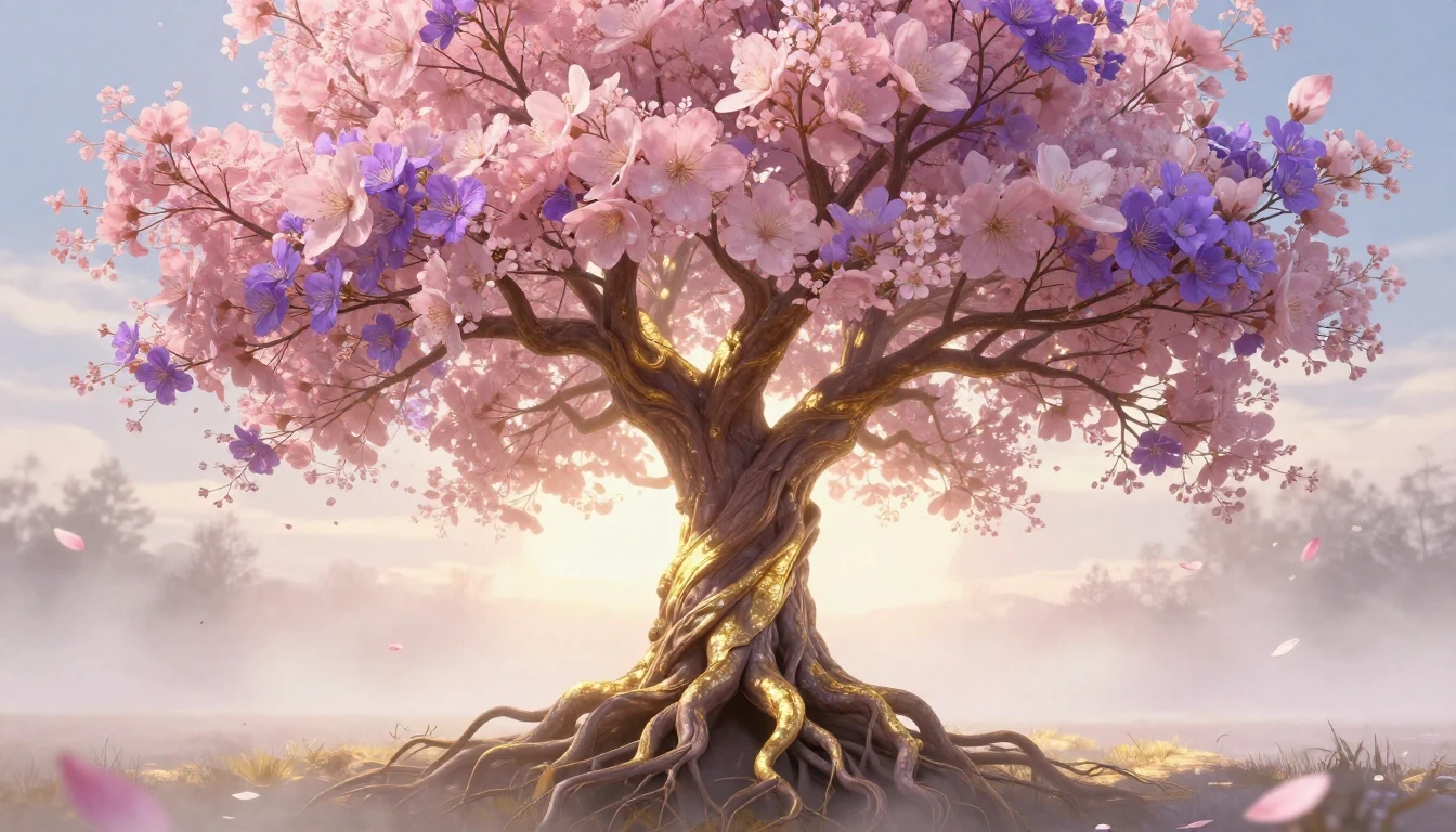 A breathtaking and symbolic visual representing growth and e...