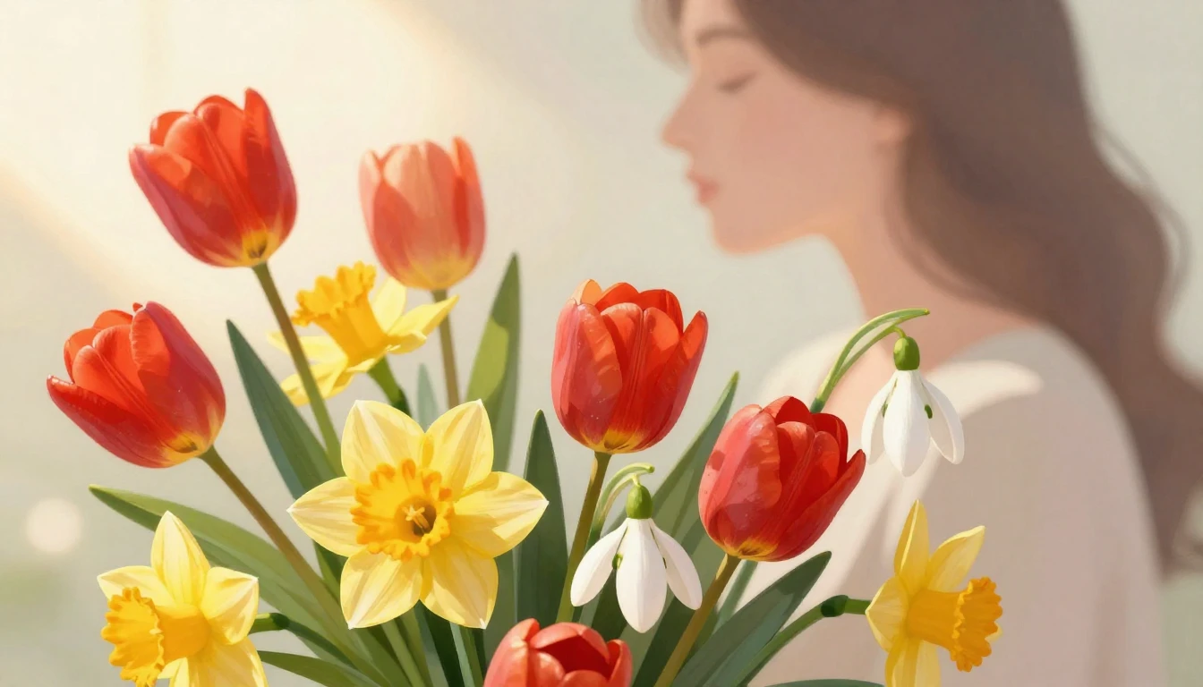 A beautiful and festive illustration for International Women...