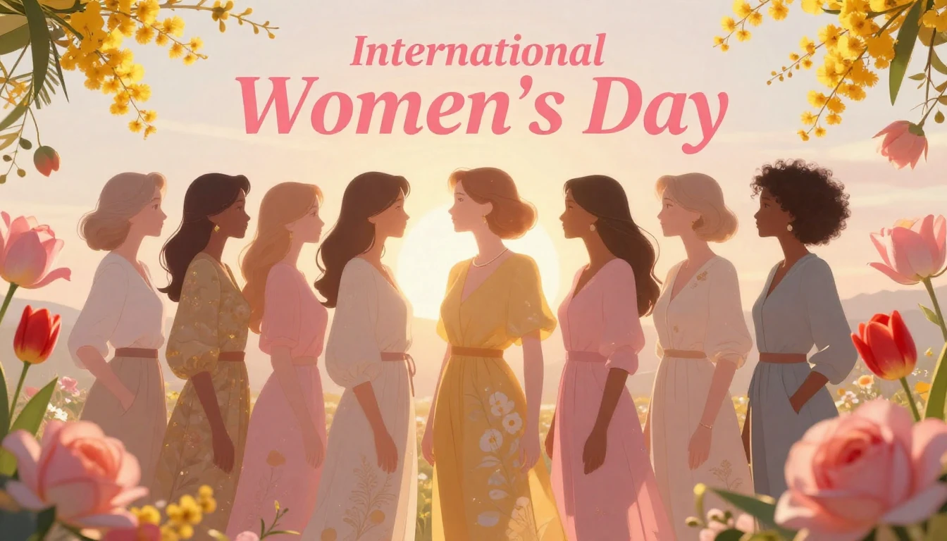 A vibrant and elegant digital art composition celebrating In...