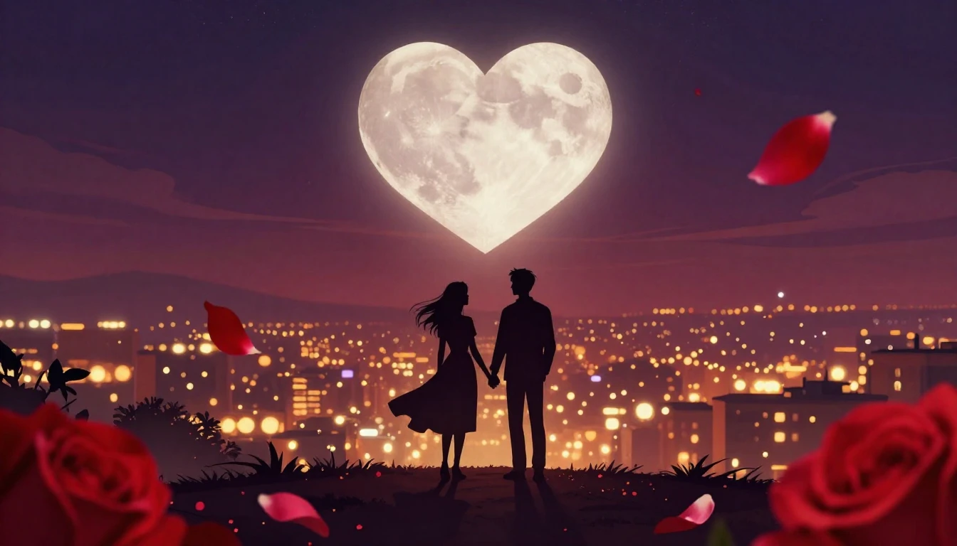 A romantic and dreamy illustration for a Valentine's Day son...