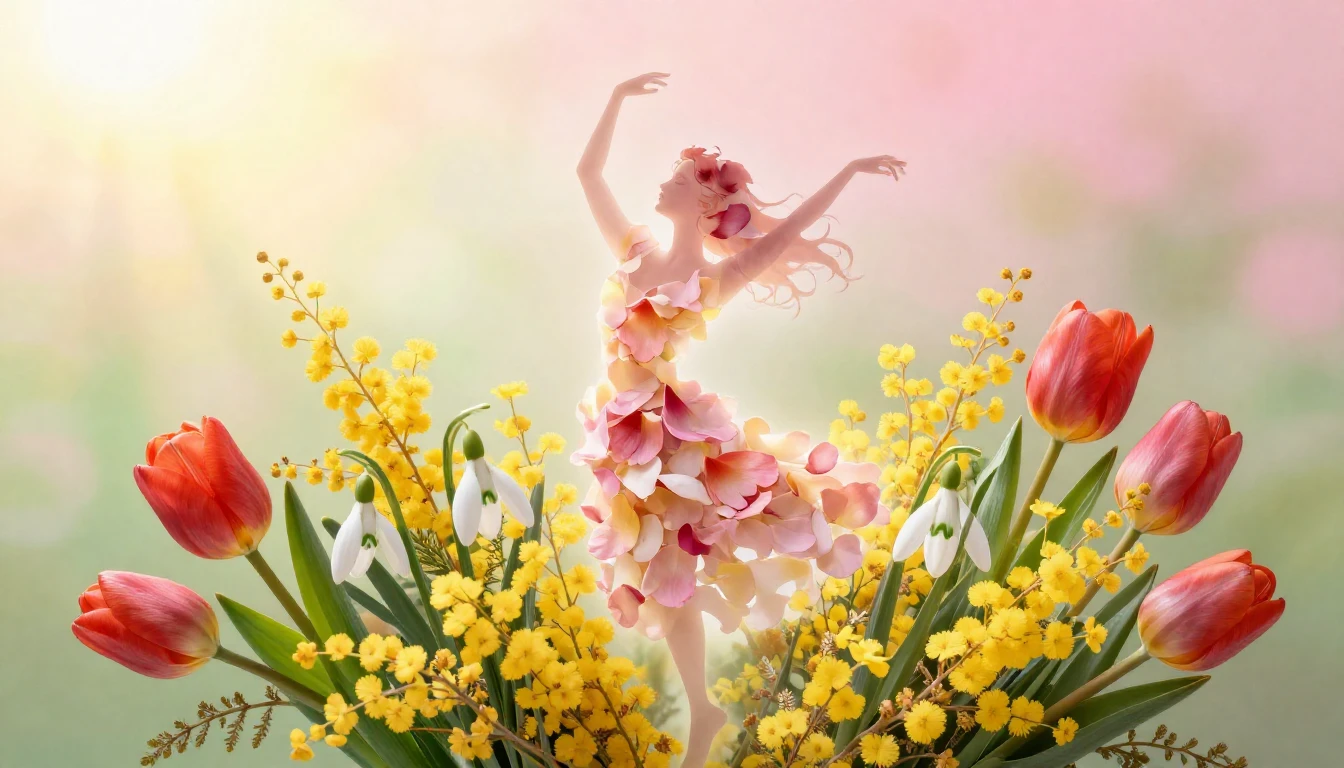 A beautiful and festive artistic composition celebrating Int...