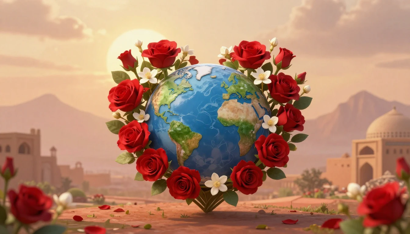 A beautiful landscape representing the Persian festival of S...