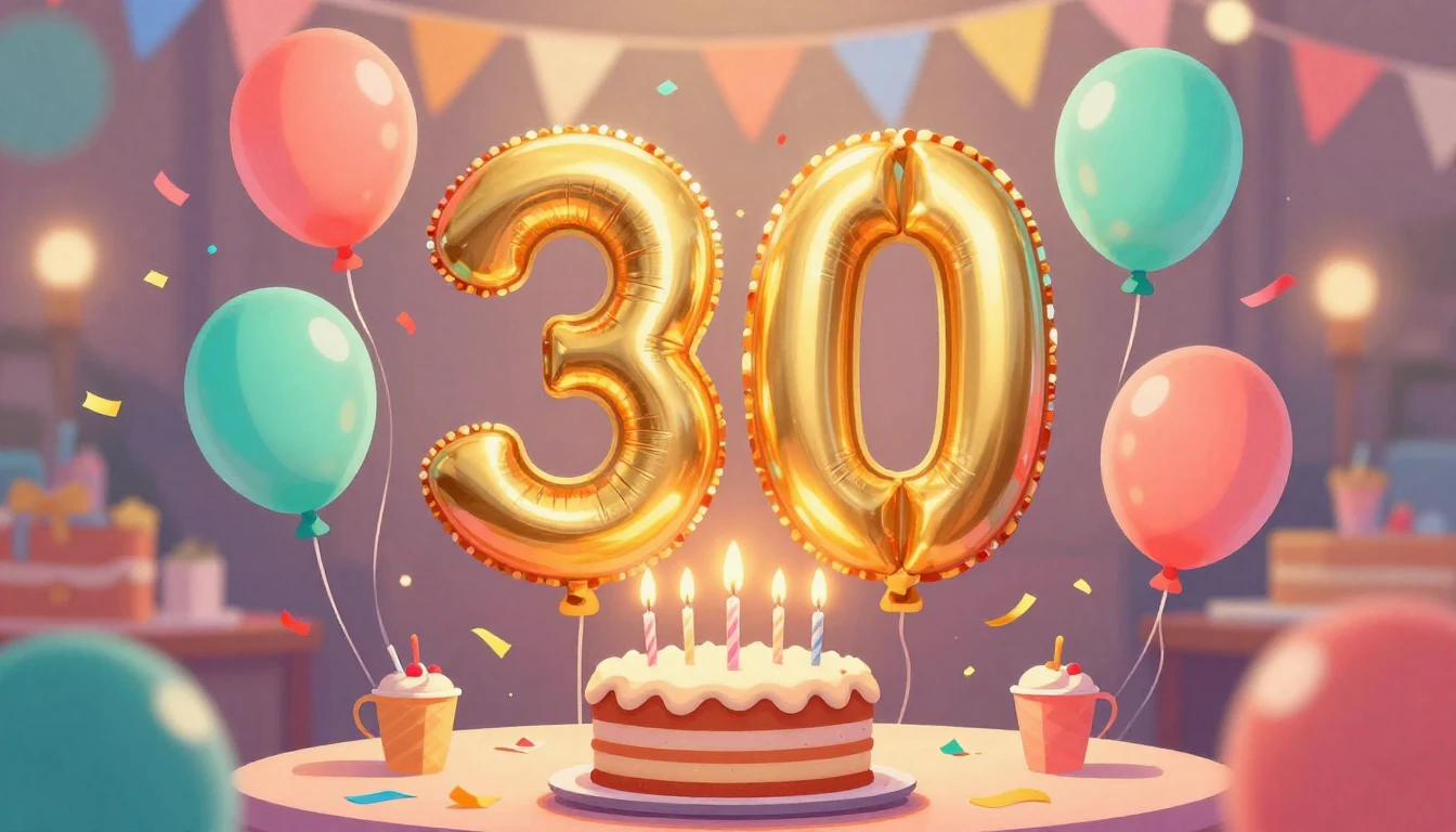 A vibrant and festive digital art illustration celebrating a...